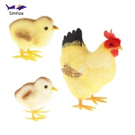 [Simhoa] Artificial Chicken Statue Farm Animals Figurines Garden Hen Ornament  Decor