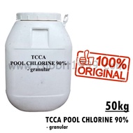 TCCA POOL CHLORINE 90% - granular - 50kg - GRANULAR CHLORINE TCCA KLORIN SERBUK POWDER 50KG 90% FOR 