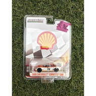 Greenlight Hobby Exclusives 2009 Chevrolet Corvette C6.R Shell Oil 29907 Yellow, Red, & White (1:64)