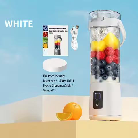 Portable Blender Cup, Electric USB Juicer Blender, Mini Blender, Portable Blender for Shakes and Smo