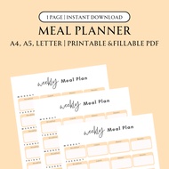 [PDF PLANNER] WEEKLY MEAL PLANNER