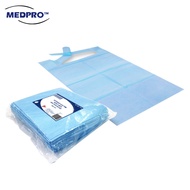 [100pcs] Disposable Adult Bibs with Pocket | Bib Medpro Medical Supplies