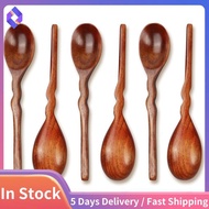6Pcs Wooden Spoons for Eating, 7.87 Inch Wooden Spoons for Honey, Small Wooden Spoons, for Soup, Cof
