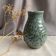 藍系青瓷。陶瓷花瓶 花器 陶藝 花道道具 擺飾 母親節禮物