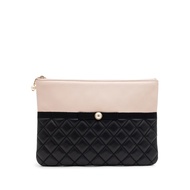 Chanel Pink and Black Quilted Lambskin Pearl Clutch Gold Hardware, 2016-2017