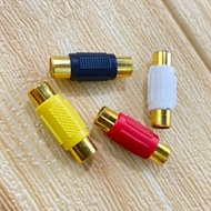RCA CONNECTOR  Extender Plug Jack 1Pin AV Audio Video Line Extension Connect Adapter Wayer Rca 3 WAR