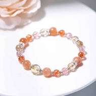 金太陽石金鈦晶草莓晶925純銀手鍊| 天然水晶手鍊禮物