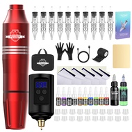 YILONG 1500MAH แบตเตอรี่ขนาดใหญ่ Tattoo Kit Cool Tattoo ปากกาชุดสําหรับแต่งหน้าถาวรสักชุดเครื่องไร้ส