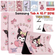 Smart Casing For Samsung Galaxy Tab A/A6 10.1 2016 SM-T580 SM-T585 Stand Cute Cartoon PU Tablet Kids Leather Case Shockproof Thin Book Cover