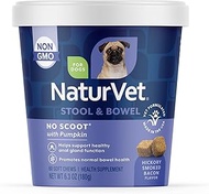 NaturVet - No Scoot for Dogs - 60 Soft Chews - Plus Pumpkin - Supports Healthy Gland & Bowel Functio