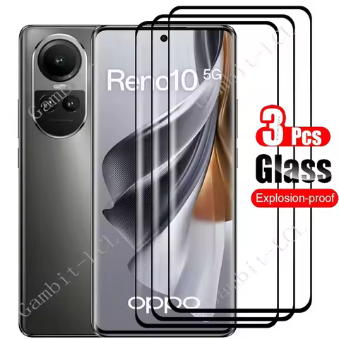 1-3PCS 3D Curved Full Tempered Glass For OPPO Reno10 Protective ON Reno10Pro Reno10 10Pro CPH2531 Sc