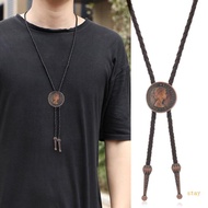 stay Ancient Coin Bolo Tie Necklace Necktie Shirt Collar Cowboy Jewelry Accessories