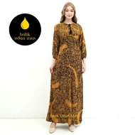 MERAH Batik udan mas - Lovita Dress premium Rayon Material/Modern Lovita Dress/Jumbo Oversize Midi D