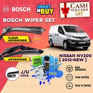 Bosch Clear Advantage Wiper Set Front Windshield Cleaner Air Wiper Nissan NV200 2012 - New Viper Nis