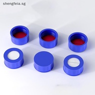 [SHM] Blue Open-topped Polypropylene Cap Plastic Septa 9 Mm For Chromatography Vial 2 Ml Replacement