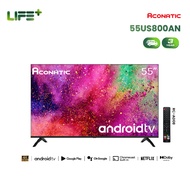 Aconatic ทีวี 55 นิ้ว LED 4K UHD GoogleTV 11.0 รุ่น 55US800AN แอนดรอยทีวี ระบบปฏิบัติการ Google/Net