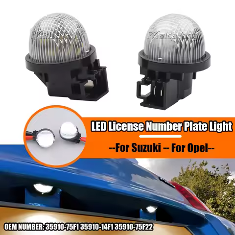 2PCS LED License Plate Light For Suzuki Swift 3 Wagon Vitara Baleno Jimny No Error Number Plate ligh