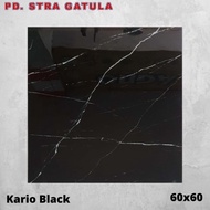 Granit 60X60 Kario Black - Granit Lantai - Granit Dinding - Keramik