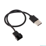 USB 2.0 A Male To 3-Pin/4-Pin Connector Adapter Cable For 5V Computer PC Fan