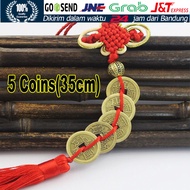 Koin Kuno Cina Gantungan Spion Mobil China Simpul Pembawa Rejeki Keberuntungan Fengshui Amulet Coin