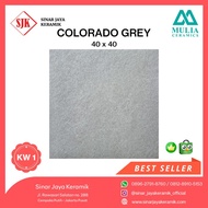 Keramik Lantai WC Kasar Mulia Accura - Colorado Grey/Beige 40x40 KW 1