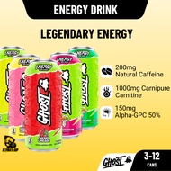 GHOST Energy Drink, 200mg of Caffeine, Enhance Endurance, Boost Energy and Focus, Various Flavors, 3
