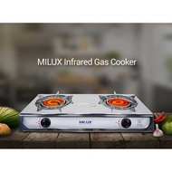 MILUX InfraRed Double Gas Burner MSS-8122IR Stove Cooker Fast Cooking Strong Heat Dapur Gas Saving