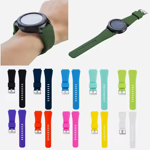 Color Silicone Watchband for Samsung Galaxy/Gear S3 46mm Sport Bracelet Replacement Strap For Xiaomi