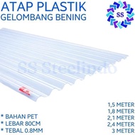 Atap Asbes / Gelombang Plastik Bening Tebal (Pet )