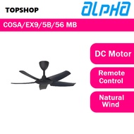 Alpha Cosa EX9 5B/56 MATT BLACK Ceiling Fan 56" 5 Blades DC Motor Matt Black