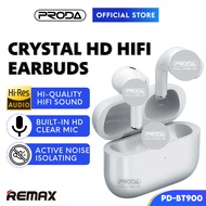 PRODA TWS Stereo Music Bass Earbuds Noise Cancelling PRBT900 True Wireless Bluetooth Earphone With Mic For Call Air Bud