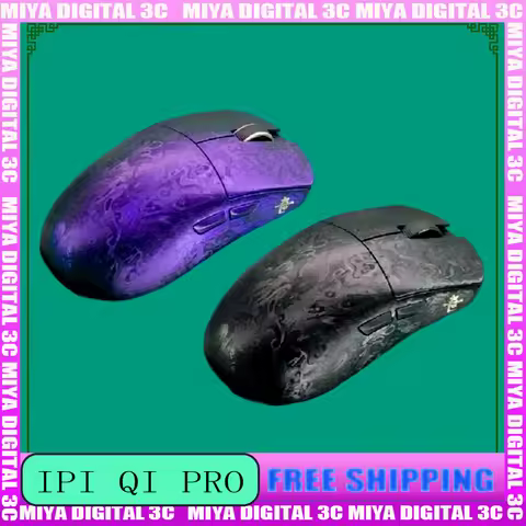 IPI Qi Pro Gaming Mouse Carbon Fibre Paw3950 3Mode 2.4G Nordic52840 Suit For Valorant Csgo Fps Light
