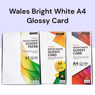 Wales Bright White A4 Glossy Card (100 Sheets)