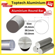 [Ready Stock]Aluminium Round bar 6061 25.4mm 38.1mm 50.8mm solid rod Round Bar Diameter customize le