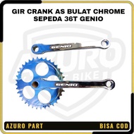36T GENIO ROUND CHROME CRANK GEAR