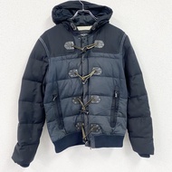 EMPORIO ARMANI復古款帆布羽絨服，海軍藍。