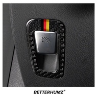 Carbon Fiber For Mercedes Benz W205 C180 C200 C300 Electronic Handbrake P Button Trim Frame Sticker 