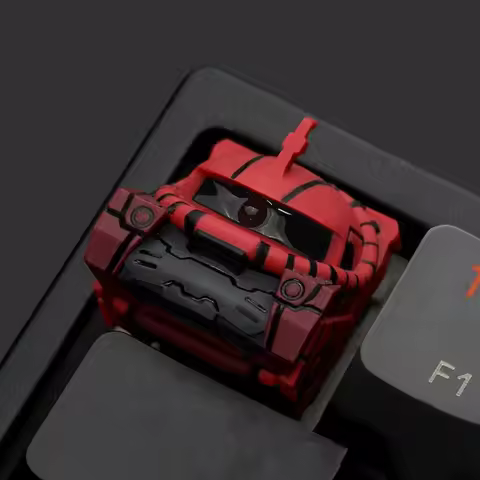 3D Mechanical Armor Helmet Artisan Keycap Red Green Tactical Warrior Style for MX Switch Mechanical 