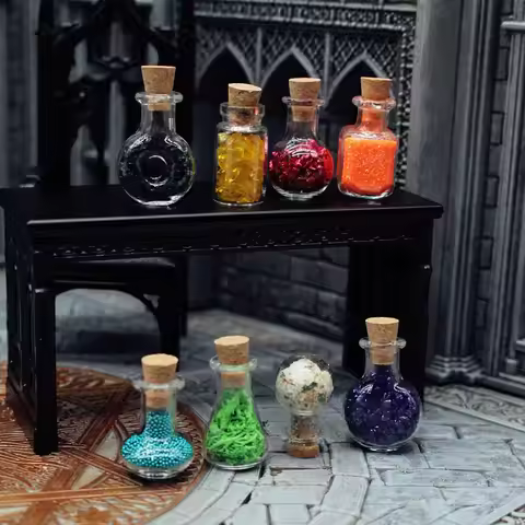 Dollhouse 1:12 Dollhouse Simulation Potion Mineral Bottle Potion Halloween Decoration Model Holiday