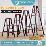 Aluminium Foldable Ladder Heavy Duty 500KG 5/6/7 Step Ladder A -Type Ladder Anti Slip Multifunctiona