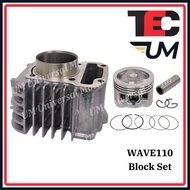 WAVE110 WAVE 110 DASH ALPHA CX DX DREAM110 DASH110 CYLINDER BLOCK SET COMPLETE PISTON RING TEC RACIN