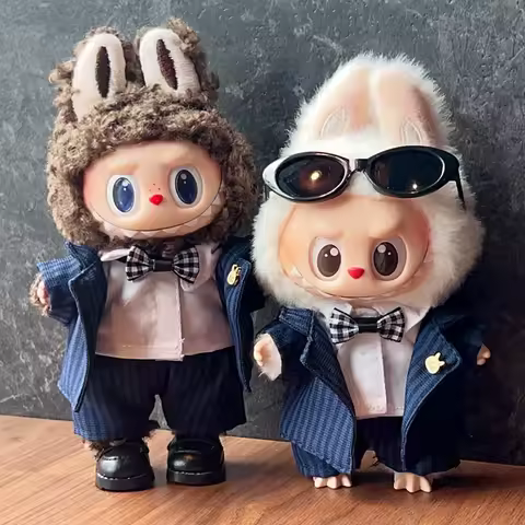For 17 cm Labubu clothes pendant Labubu gentleman clothes suit explosion for Ropa Labubu Accessories
