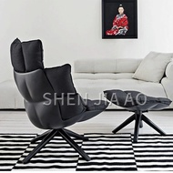 1PC Nordic Style Leisure Chair Pedal Footstool Single Leisure Pedals Living Room Fabric Sofa Leisure
