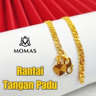 Gelang Tangan Emas 916 Gajah Pasir Padu Rantai Tangan Emas 916 Tulen Gajah Pasir Padat Kait 1 Padu