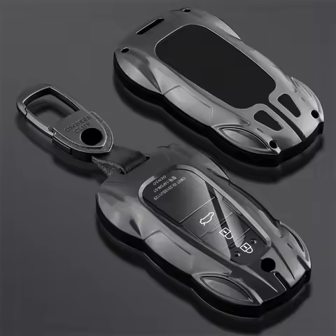 Metal Car Remote Key Cover Case Holder Shell Keychain For Toyota Crown Mirai Alpharo Vellfire Coroll