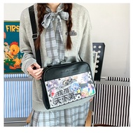 Japanese Style Ita Bag Anime Badges Transparent Shoulder Bag PU Itabag Doll Bag Multi-Functional Nic