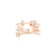APM Monaco pink gold sliding ring female design sense silver personalized index finger ring