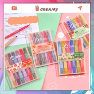 Highlight Pastel pen, 6-color 2-tip marker pen but CREAMY optical leather pen line