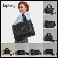 Kipling Black 3D Printed Messenger Bag Fashion Large Capacity Nylon Waterproof Shoulder Bag 333