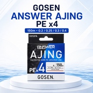 Gosen Answer Ajing PE 4x150m Fishing Line